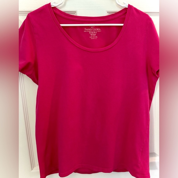Faded Glory Hot Pink Short Sleeve T Shirt - Picture 6 of 10